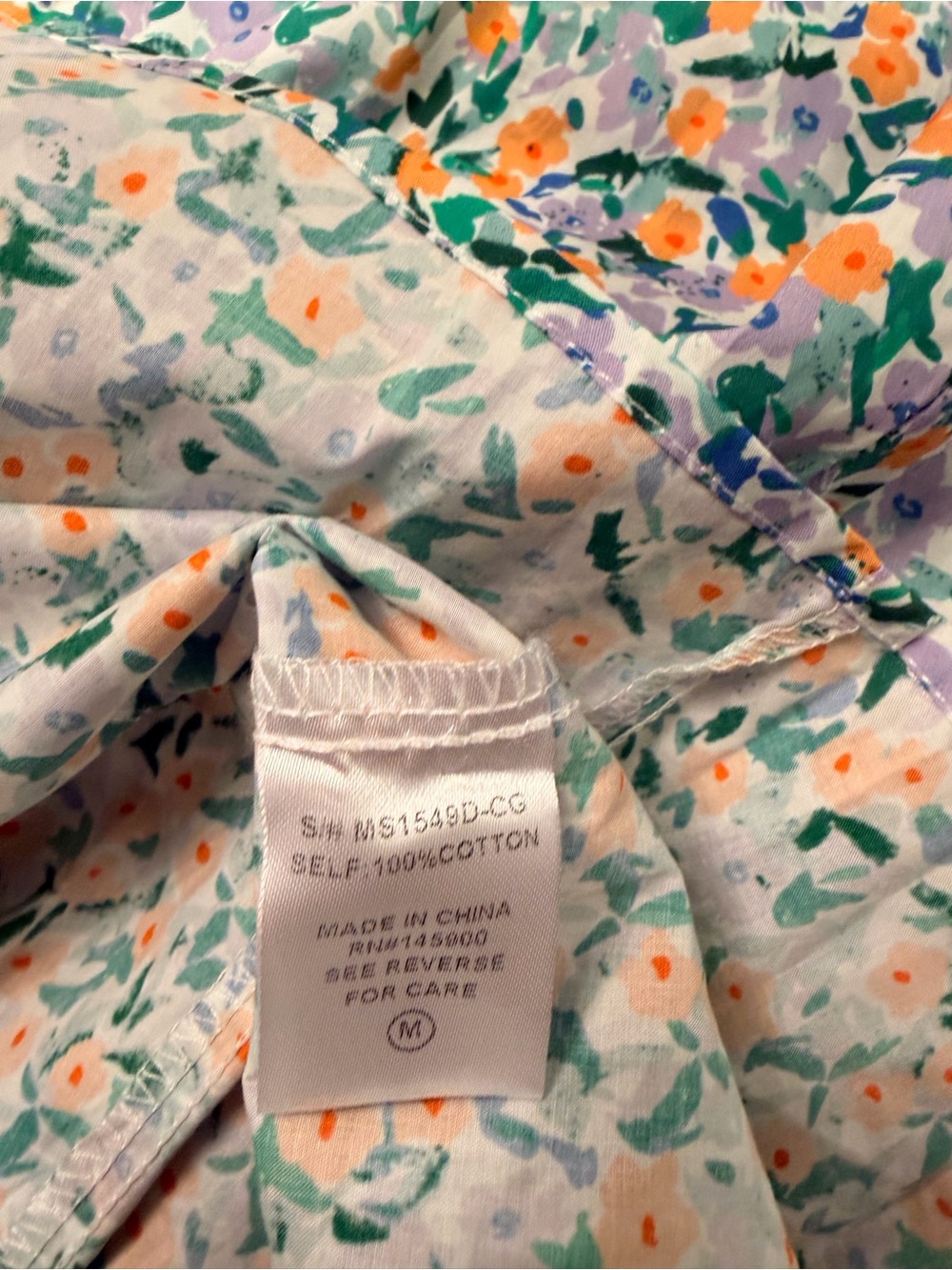 Meet Me in Santorini Smocked Floral Maxi CottonDress in Blue & Yellow size M NWT - Picture 4 of 4